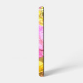 SAMSUNG GALAXY 21 Hoesje PAARSE BLOEMSTIJL ONTWERP Samsung Galaxy Hoesje (Linkerkant)