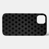 Samsung Galaxy Note 4 Hoesje Black Polka Dot. (Achterkant (horizontaal))