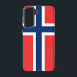 Samsung Galaxy S21 Hoesje<br><div class="desc">Verbeter uw Samsung Galaxy S21 met onze exclusieve telefoonhoes met de gewaagde en iconische vlag van Noorwegen. Deze met precisie en zorg vervaardigde cover beschermt niet alleen uw apparaat, maar viert ook het rijke culturele erfgoed van Noorwegen. Het ontwerp toont het rode, witte en blauwe kruis, dat de geschiedenis, eenheid...</div>