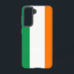 Samsung Galaxy S21 Hoesje<br><div class="desc">Voeg een vleugje Irish pride toe aan je Samsung Galaxy S21 met onze exclusieve cover met de Ierse vlag! Deze cover is vervaardigd met zorgvuldige aandacht voor detail en is meer dan alleen maar een beschermend accessoire; het is een viering van het Ierse erfgoed en culturele rijkdom. Het ontwerp toont...</div>