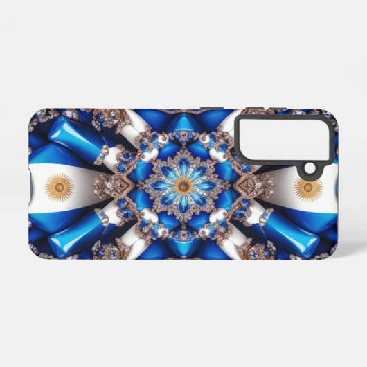 Samsung Galaxy S21 Hoesje Argentijnse kleuren (Achterkant horizontaal)