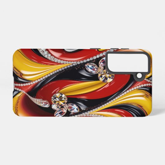 Samsung Galaxy S21 Hoesje Belgische kleuren (Achterkant horizontaal)