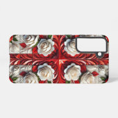 Samsung Galaxy S21 Hoesje Engelse Rozen (Achterkant horizontaal)