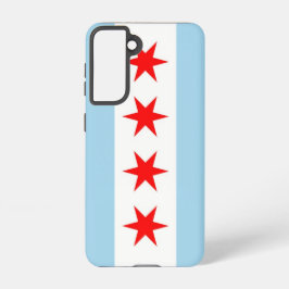 Samsung Galaxy S21 Hoesje Flag of Chicago