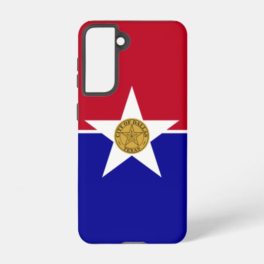 Samsung Galaxy S21 Hoesje Flag of Dallas (Achterkant)