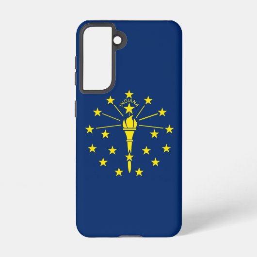 Samsung Galaxy S21 Hoesje Flag of Indiana (Achterkant)