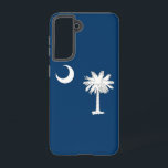 Samsung Galaxy S21 Hoesje van South Carolina<br><div class="desc">Maak van uw Samsung Galaxy S21 een symbool van South Carolina trots met onze exclusieve telefoonhoes met de vlag van South Carolina! Deze telefoonhoes is gemaakt met nauwgezette aandacht voor detail en viert het rijke erfgoed en de culturele trots van South Carolina. Het ontwerp toont een vlag met een witte...</div>