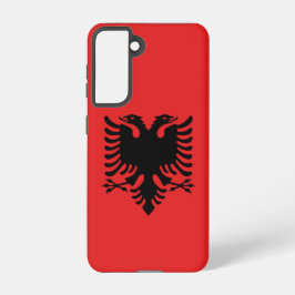 Samsung Galaxy S21 Hoesje vlag van Albanië
