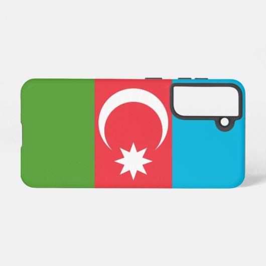 Samsung Galaxy S21 Hoesje Vlag van Azerbeidzjan (Achterkant horizontaal)