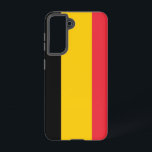 Samsung Galaxy S21 Hoesje Vlag van België<br><div class="desc">Transformeer je Samsung Galaxy S21 met onze exclusieve telefoonhoes met de vlag van België! Deze telefoonhoes is vervaardigd met zorgvuldige aandacht voor detail en toont met trots het iconische ontwerp van de Belgische vlag. De vlag toont drie verticale strepen in zwart, geel en rood, die de eenheid en geschiedenis van...</div>