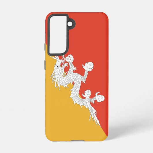 Samsung Galaxy S21 Hoesje Vlag van Bhutan (Achterkant)