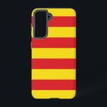 Samsung Galaxy S21 Hoesje Vlag van Catalonië<br><div class="desc">Voeg een vleugje Catalaanse trots toe aan uw dagelijkse benodigdheden met ons exclusieve Samsung Galaxy S21-hoesje met de vlag van Catalonië! Deze telefoonhoes is gemaakt met nauwgezette aandacht voor detail en is meer dan alleen een functioneel item; het is een viering van het erfgoed en de culturele trots van Catalonië....</div>