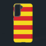 Samsung Galaxy S21 Hoesje Vlag van Catalonië<br><div class="desc">Voeg een vleugje Catalaanse trots toe aan uw dagelijkse benodigdheden met ons exclusieve Samsung Galaxy S21-hoesje met de vlag van Catalonië! Deze telefoonhoes is gemaakt met nauwgezette aandacht voor detail en is meer dan alleen een functioneel item; het is een viering van het erfgoed en de culturele trots van Catalonië....</div>