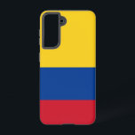 Samsung Galaxy S21 Hoesje Vlag van Colombia<br><div class="desc">Transformeer je Samsung Galaxy S21 met onze exclusieve telefoonhoes met de vlag van Colombia! Deze telefoonhoes is vervaardigd met nauwgezette aandacht voor detail en toont met trots het levendige ontwerp van de Colombiaanse vlag. De vlag bestaat uit drie horizontale strepen: geel, blauw en rood, waarbij de gele streep de helft...</div>