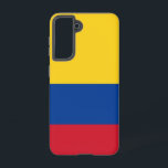 Samsung Galaxy S21 Hoesje Vlag van Colombia<br><div class="desc">Transformeer je Samsung Galaxy S21 met onze exclusieve telefoonhoes met de vlag van Colombia! Deze telefoonhoes is vervaardigd met nauwgezette aandacht voor detail en toont met trots het levendige ontwerp van de Colombiaanse vlag. De vlag bestaat uit drie horizontale strepen: geel, blauw en rood, waarbij de gele streep de helft...</div>