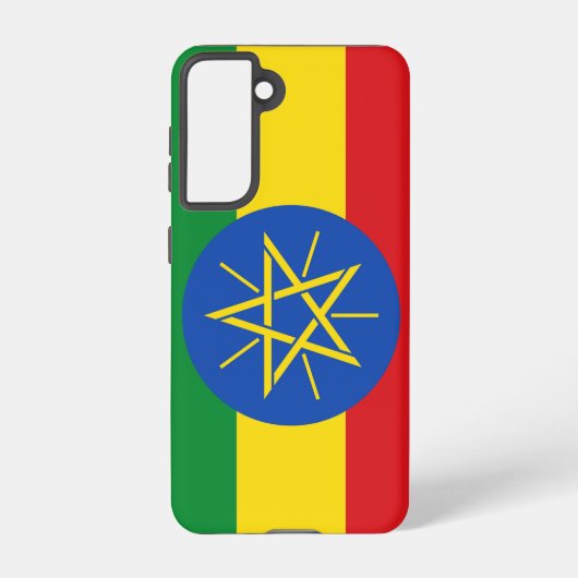 Samsung Galaxy S21 Hoesje Vlag van Ethiopië (Achterkant)