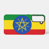 Samsung Galaxy S21 Hoesje Vlag van Ethiopië (Achterkant horizontaal)