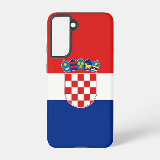 Samsung Galaxy S21 Hoesje Vlag van Kroatië (Achterkant)