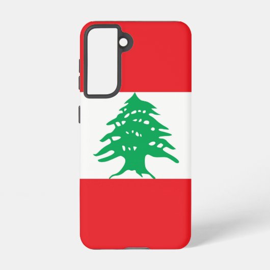 Samsung Galaxy S21 Hoesje Vlag van Libanon (Achterkant)