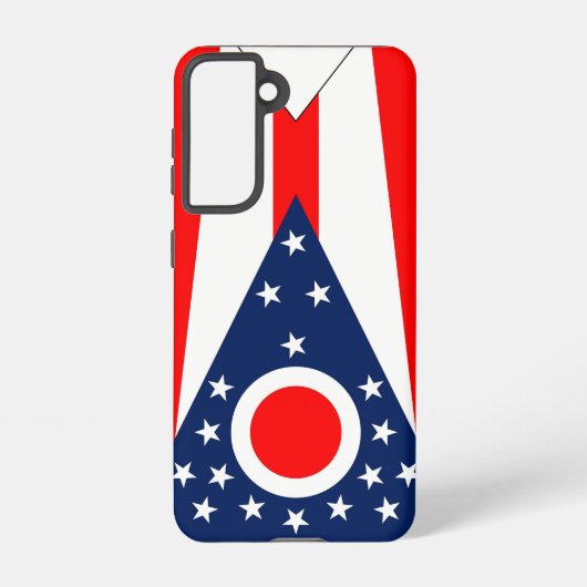 Samsung Galaxy S21 Hoesje Vlag van Ohio (Achterkant)
