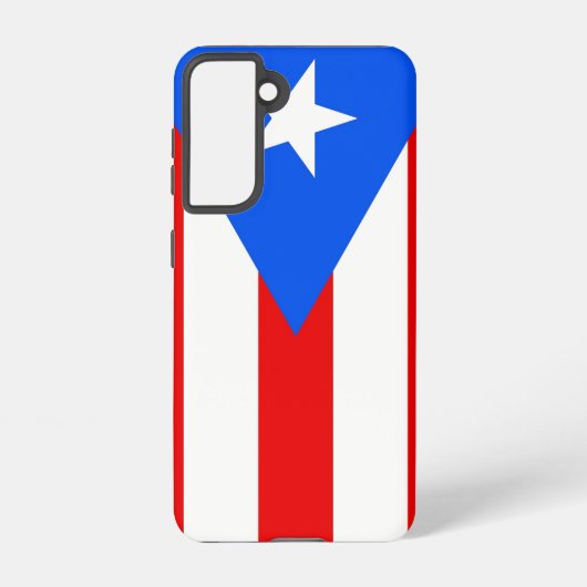Samsung Galaxy S21 Hoesje Vlag van Puerto Rico (Achterkant)