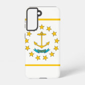Samsung Galaxy S21 Hoesje Vlag van Rhode Island (Achterkant)