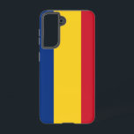 Samsung Galaxy S21 Hoesje Vlag van Roemenië<br><div class="desc">Maak van uw Samsung Galaxy S21 een viering van het Roemeense erfgoed met onze exclusieve cover met de vlag van Roemenië! Deze telefoonhoes is met precisie en trots vervaardigd en toont de iconische kleuren en symbolen van de Roemeense vlag, die de rijke geschiedenis en culturele identiteit van het land symboliseren....</div>