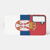 Samsung Galaxy S21 Hoesje Vlag van Servië (Achterkant horizontaal)