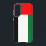 Samsung Galaxy S21 Hoesje Vlag van U A E<br><div class="desc">Introductie van onze Samsung Galaxy S21 cover met de vlag van de Verenigde Arabische Emiraten (VAE), ontworpen om bescherming te combineren met een viering van het erfgoed van de Emiraten! Deze cover, die met veel aandacht voor details is vervaardigd, toont trots de vlag van de VAE en symboliseert de eenheid...</div>