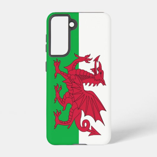 Samsung Galaxy S21 Hoesje Vlag van Wales (Achterkant)