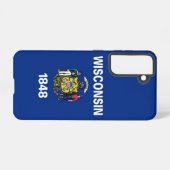 Samsung Galaxy S21 Hoesje Vlag van Wisconsin (Achterkant horizontaal)