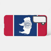 Samsung Galaxy S21 Hoesje Vlag van Wyoming (Achterkant horizontaal)