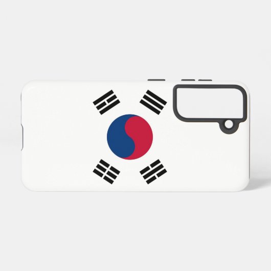 Samsung Galaxy S21 Hoesje Vlag van Zuid-Korea (Achterkant horizontaal)