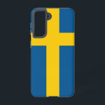 Samsung Galaxy S21 Hoesje Vlag van Zweden<br><div class="desc">Introductie van onze Samsung Galaxy S21 cover met de vlag van Zweden, ontworpen om bescherming te combineren met een viering van het Zweedse erfgoed. Deze cover, vervaardigd met zorgvuldige aandacht voor detail, toont trots het iconische gele kruis op een blauwe achtergrond van de Zweedse vlag, die de geschiedenis, cultuur en...</div>