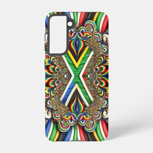 Samsung Galaxy S21 Hoesje Zuid-Afrikaanse kleuren (Achterkant)