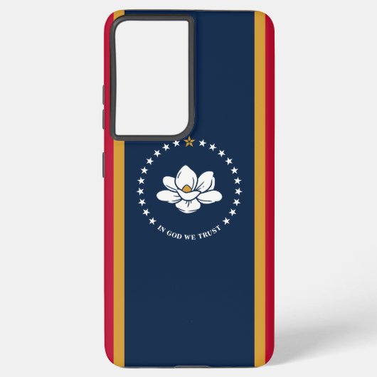 Samsung Galaxy S21 Plus Case flag of Mississippi Hoesje (Achterkant)