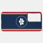 Samsung Galaxy S21 Plus Case flag of Mississippi Samsung Galaxy Hoesje (Achterkant horizontaal)