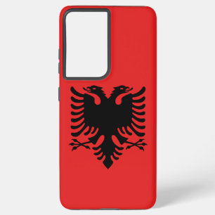 Samsung Galaxy S21 Plus Hoesje vlag van Albanië