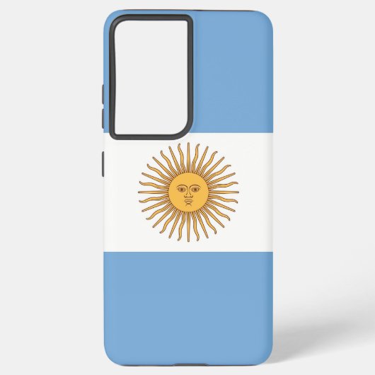 Samsung Galaxy S21 Plus Hoesje vlag van Argentinië (Achterkant)