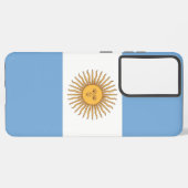 Samsung Galaxy S21 Plus Hoesje vlag van Argentinië (Achterkant horizontaal)