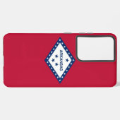 Samsung Galaxy S21 Plus Hoesje vlag van Arkansas (Achterkant horizontaal)
