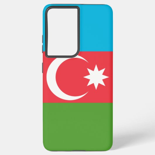Samsung Galaxy S21 Plus Hoesje vlag van Azerbeidzj (Achterkant)