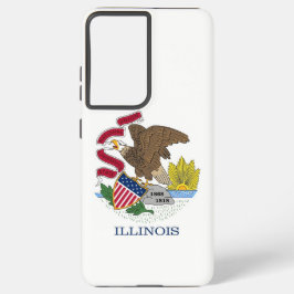 Samsung Galaxy S21 Plus Hoesje Vlag van Illinois