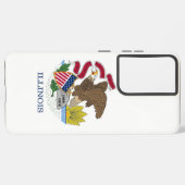 Samsung Galaxy S21 Plus Hoesje Vlag van Illinois (Achterkant horizontaal)