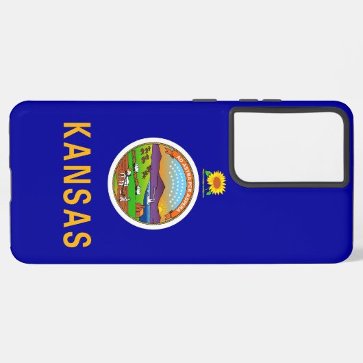 Samsung Galaxy S21 Plus Hoesje Vlag van Kansas Samsung Galaxy Hoesje (Achterkant horizontaal)