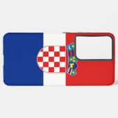 Samsung Galaxy S21 Plus Hoesje vlag van Kroatië (Achterkant horizontaal)