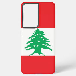 Samsung Galaxy S21 Plus Hoesje vlag van Libanon