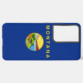 Samsung Galaxy S21 Plus Hoesje Vlag van Montana (Achterkant horizontaal)