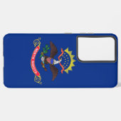 Samsung Galaxy S21 Plus Hoesje Vlag van North Dako Samsung Galaxy Hoesje (Achterkant horizontaal)