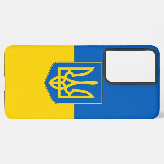 Samsung Galaxy S21 Plus Hoesje vlag van Oekraïne Samsung Galaxy Hoesje (Achterkant horizontaal)